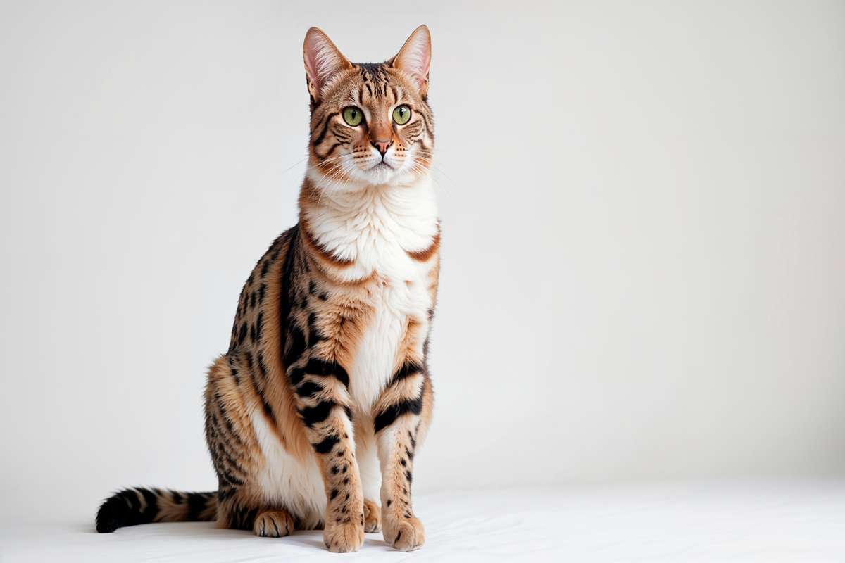 chat sur fond blanc