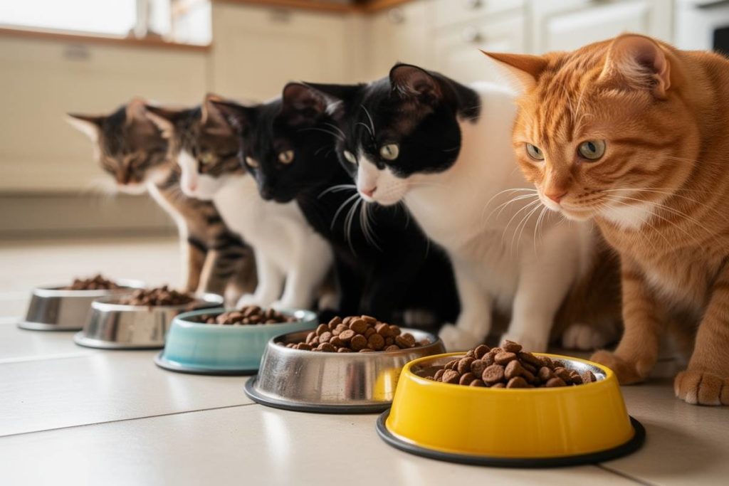 chat senior avec croquettes pour insuffisance rénale